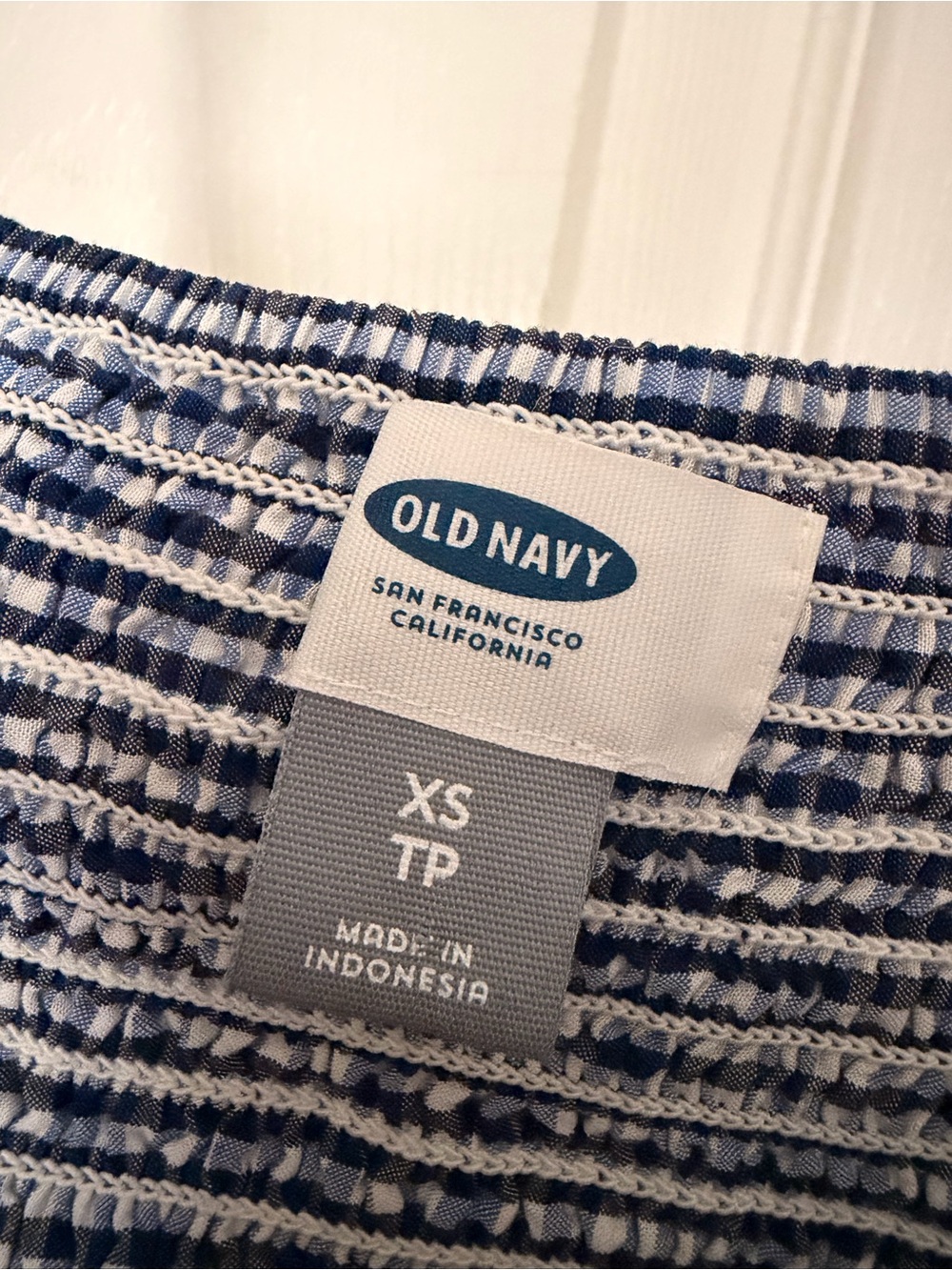 Old Navy Blue Gingham Spaghetti-Strap Sundress - Picture 5 of 5